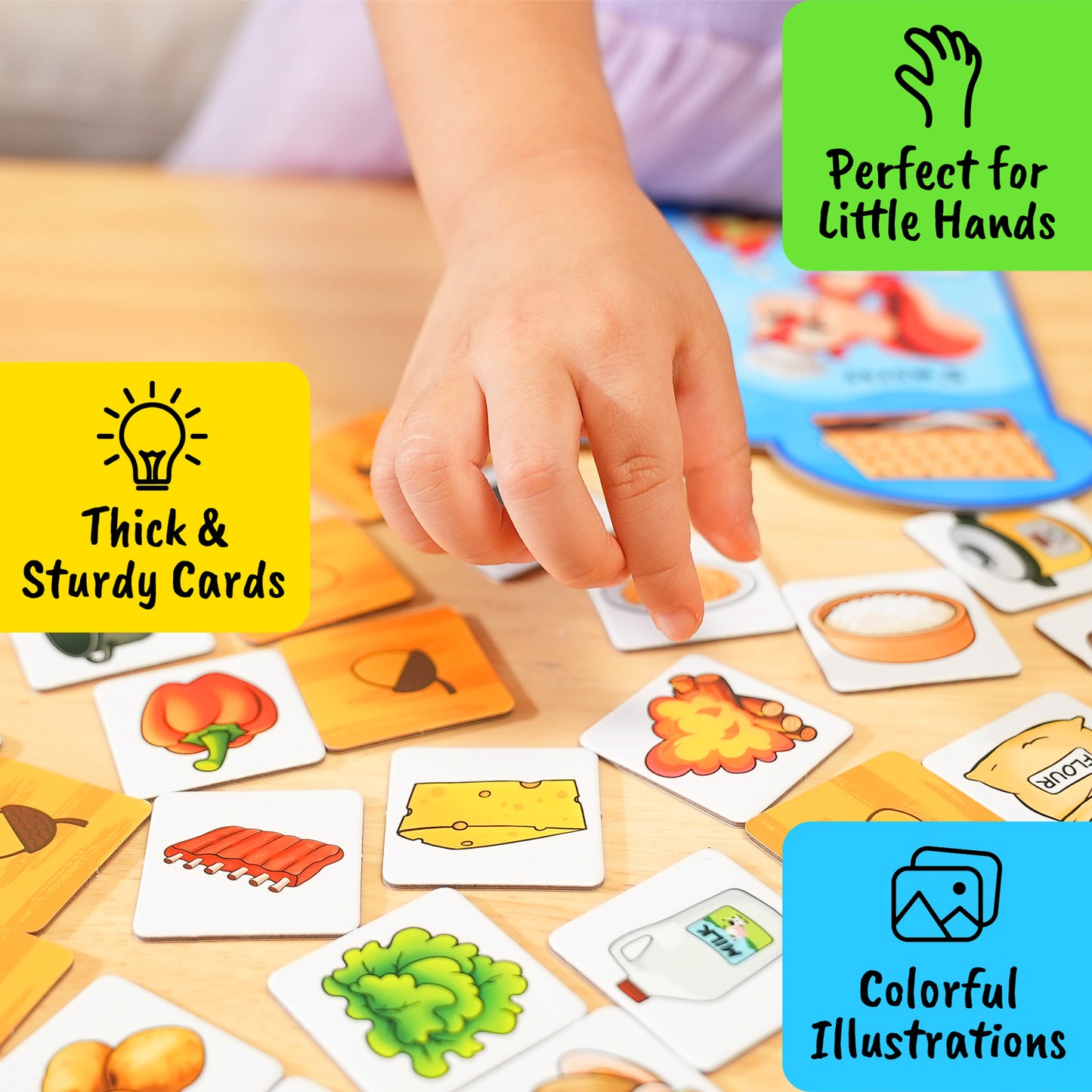 Recipe Rush, Cooking & Matching Card Game for Toldders & Kids, Ages 18 Months to 10+, Educational, Easy to Learn, No Reading Required, Perfect for Family Game Night, 1–4 Players