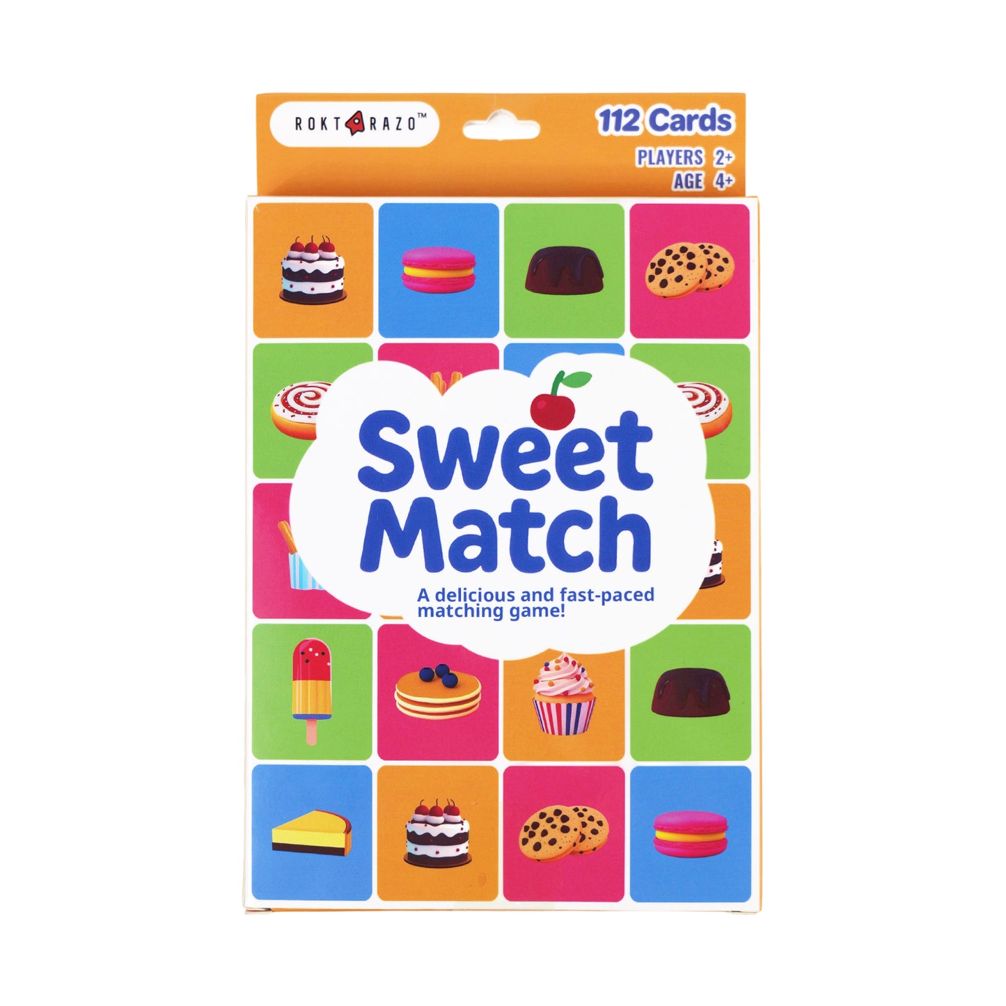 Sweet Match, A Delicious Memory Matching Card Game for Kids & Seniors, Easy & Fun, Blank Cards to Customize Truth or Dare, Boys and Girls Ages 4+, School, Travel, Stocking Stuffers