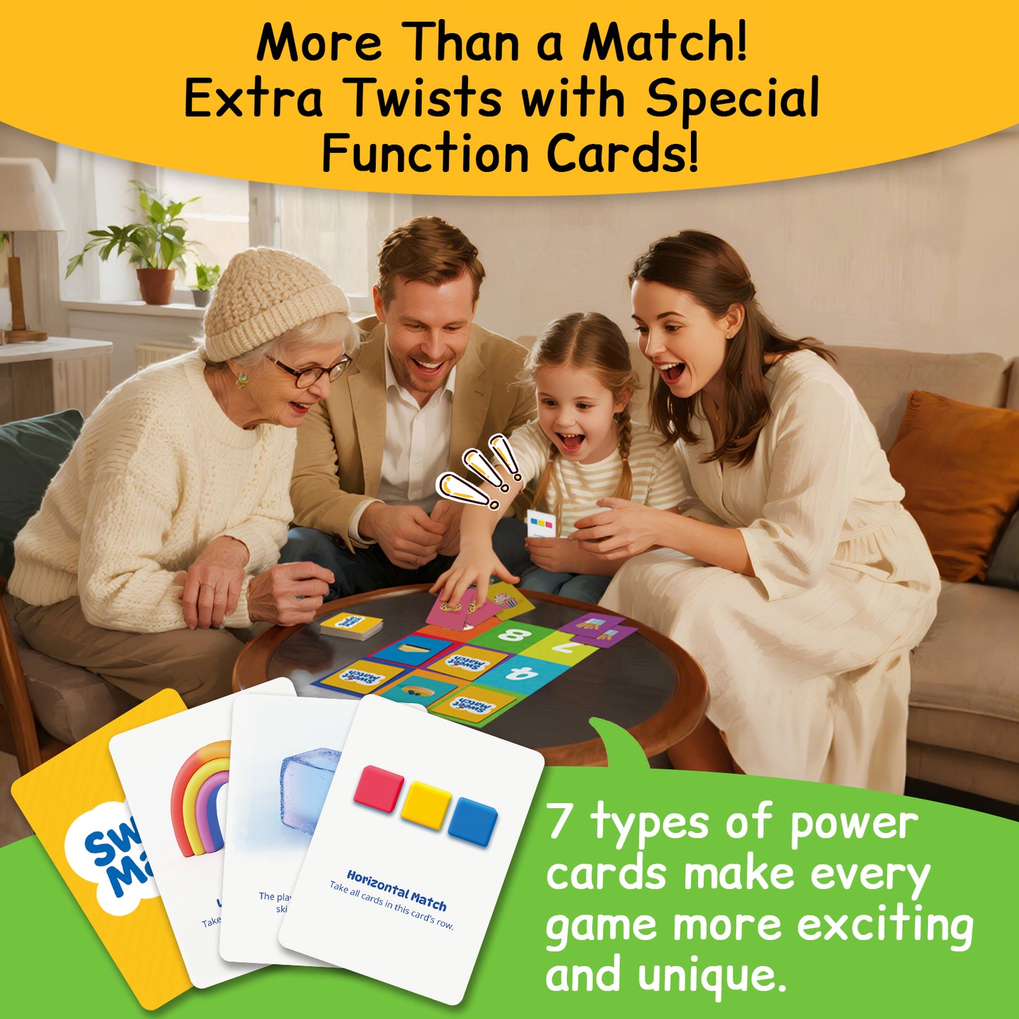 Sweet Match, A Delicious Memory Matching Card Game for Kids & Seniors, Easy & Fun, Blank Cards to Customize Truth or Dare, Boys and Girls Ages 4+, School, Travel, Stocking Stuffers