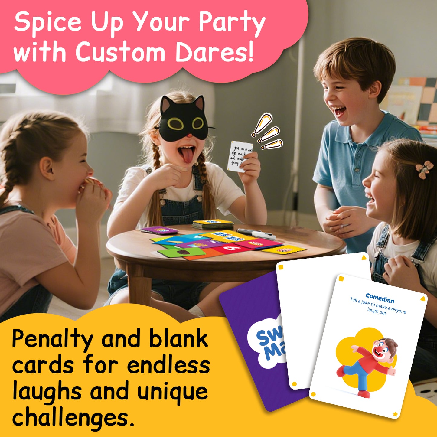 Sweet Match, A Delicious Memory Matching Card Game for Kids & Seniors, Easy & Fun, Blank Cards to Customize Truth or Dare, Boys and Girls Ages 4+, School, Travel, Stocking Stuffers