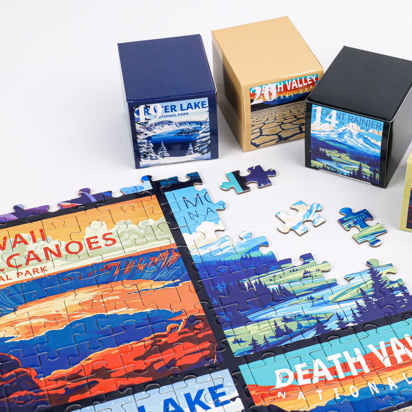 24 National Parks, 1000 Piece, 24 Mini Pack Jigsaw Puzzle, 27.5 x 19.7 inches, Daily Challenge Pack with Reference Poster
