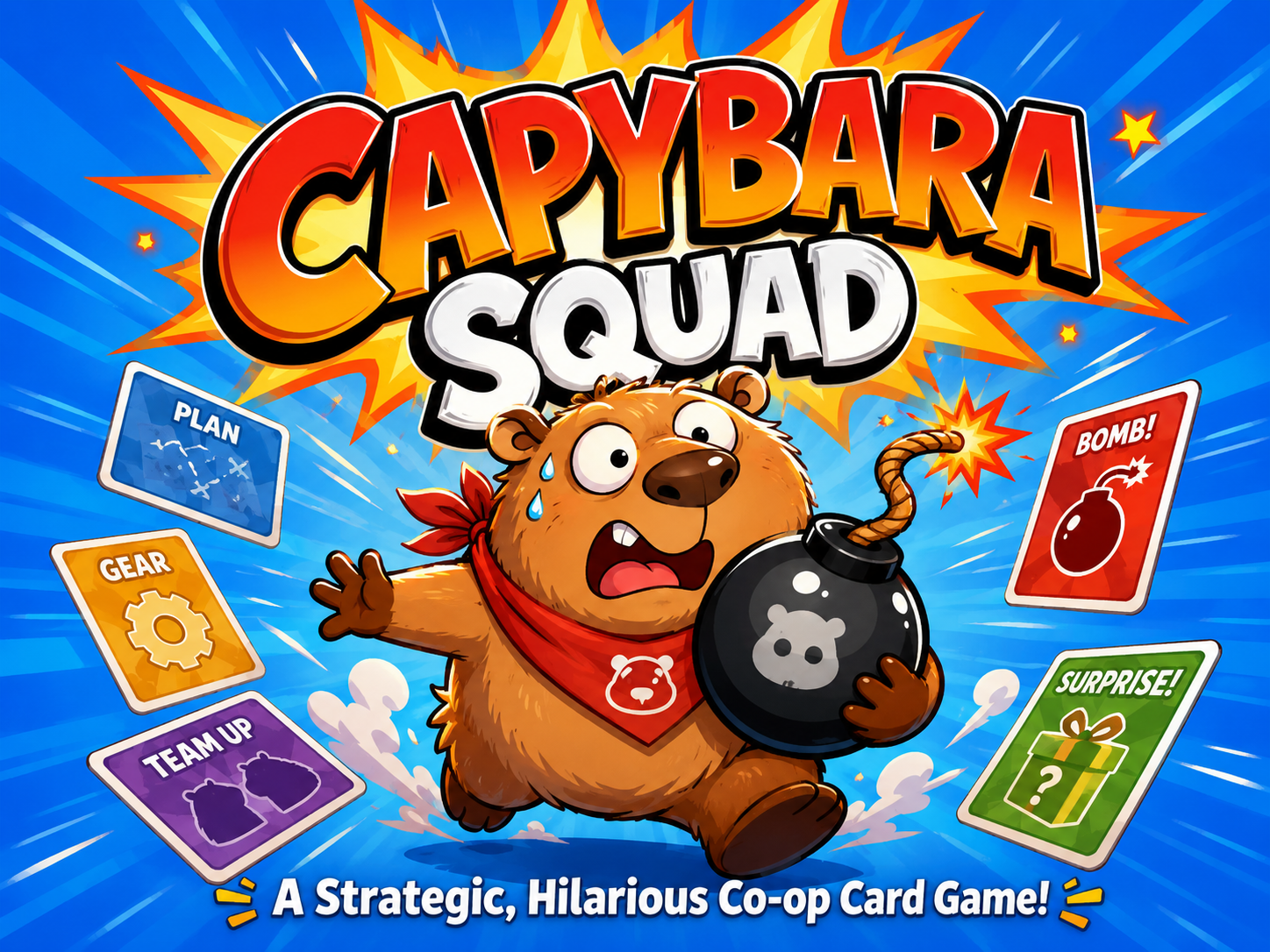 New Hilarious Social Deduction Card Games - Capybara Squad