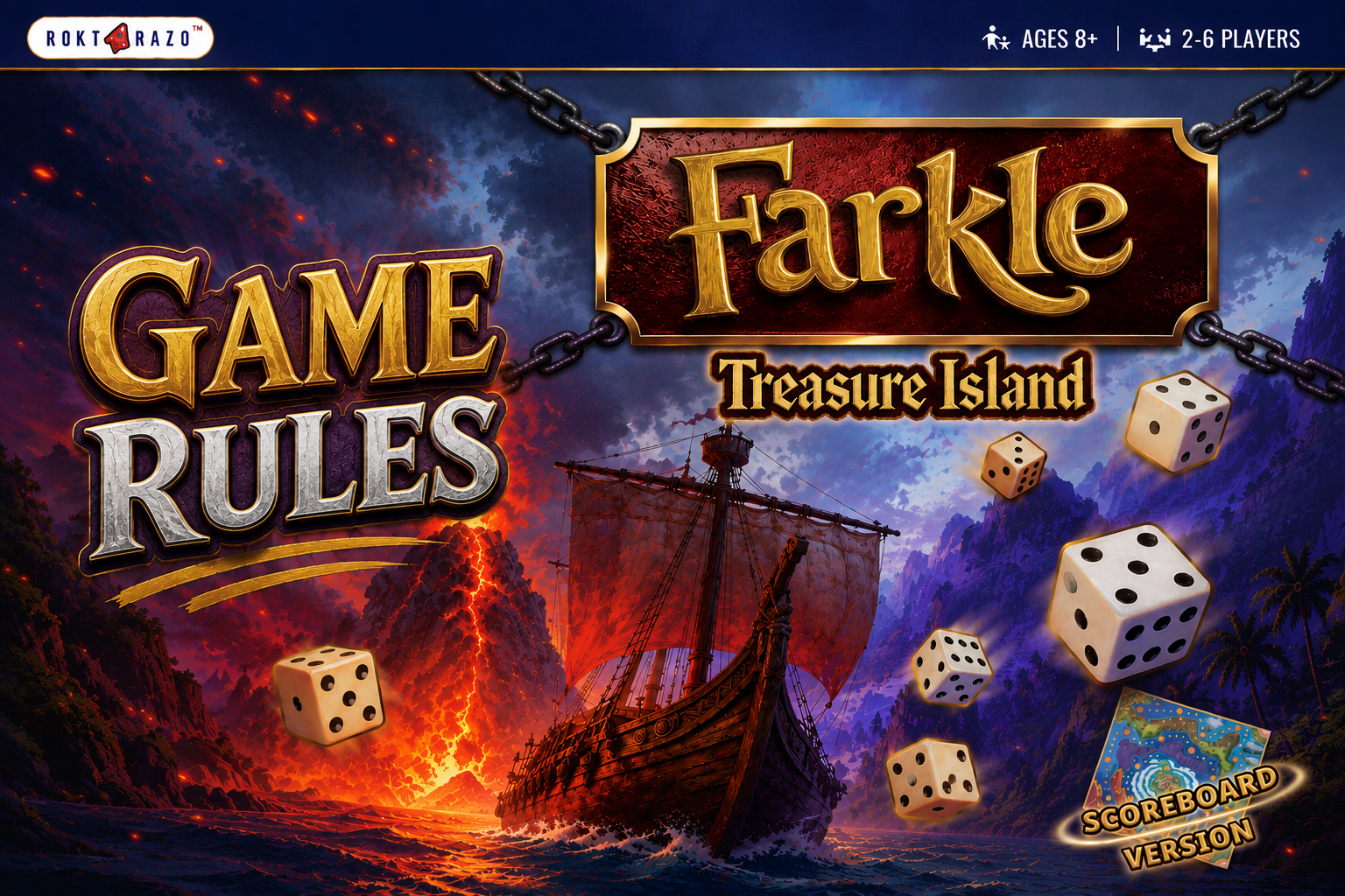 🎲 Farkle Treasure Island Game Rules