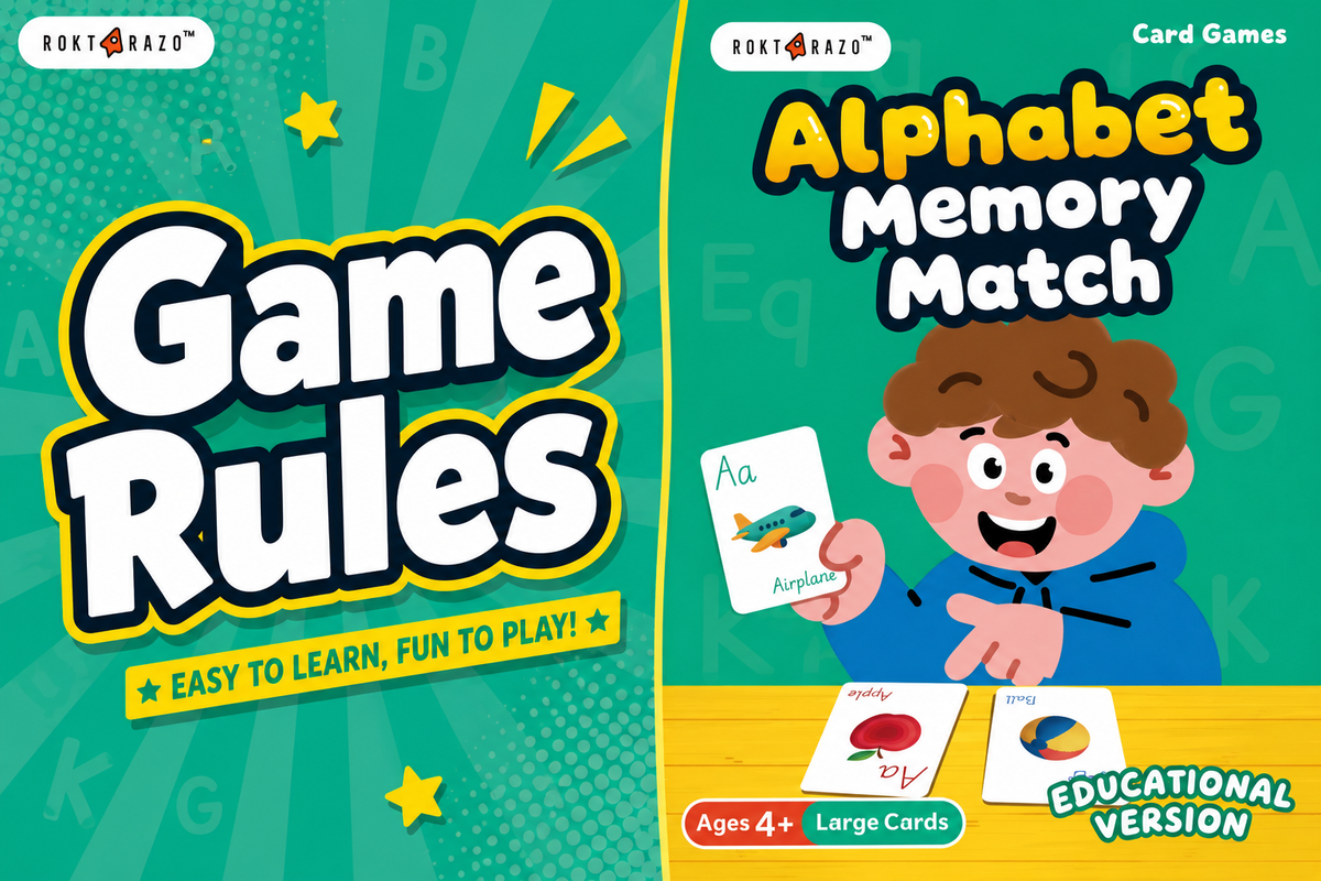 Alphabet Memory Match Game Rules
