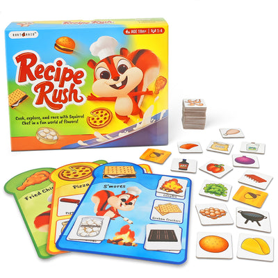 Recipe Rush, Cooking & Matching Card Game for Toldders & Kids, Ages 18 Months to 10+, Educational, Easy to Learn, No Reading Required, Perfect for Family Game Night, 1–4 Players
