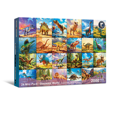 Dinosaur World 2000-Piece Adult Puzzle, 24 Mini-Pack Advent Calendar (Copy)