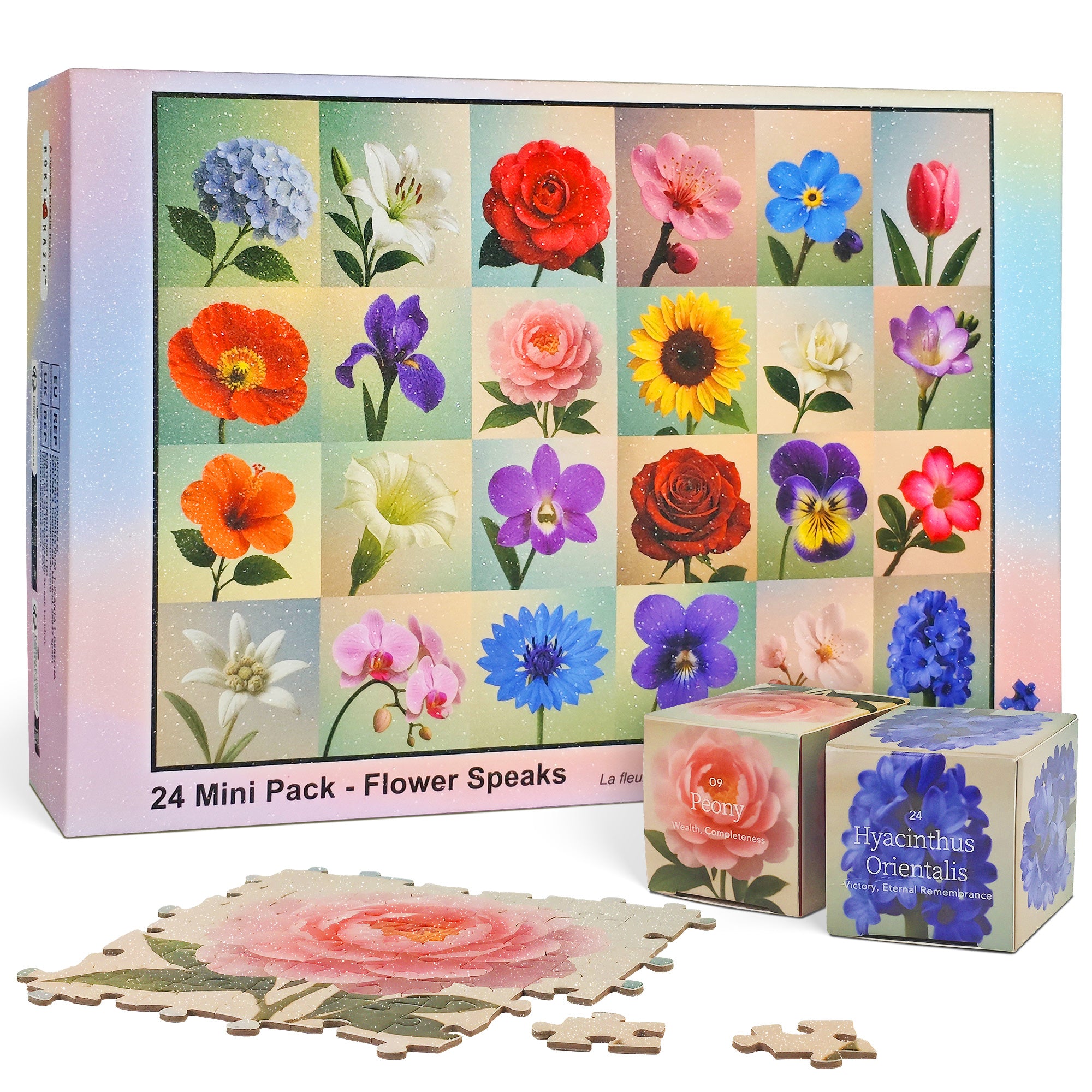 1000 Piece 24 Mini Pack Jigsaw Puzzles (Flower Speaks) – ROKT&RAZO