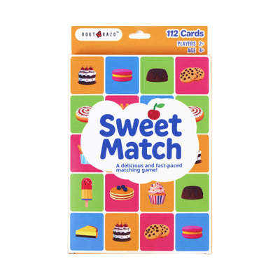Sweet Match, A Delicious Memory Matching Card Game for Kids & Seniors, Easy & Fun, Blank Cards to Customize Truth or Dare, Boys and Girls Ages 4+, School, Travel, Stocking Stuffers