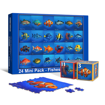 Fishes, 24 Mini Pack 1000 Pieces Puzzles