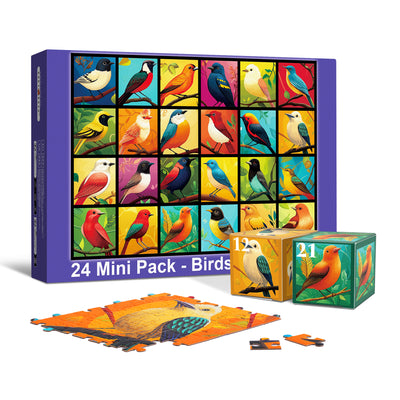 Birds, 24 Mini Pack 1000 Pieces Puzzles