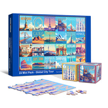 Global City Tour, 24 Mini Pack 1000 Pieces Puzzles