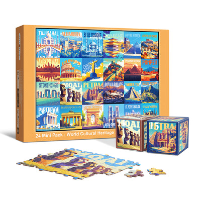 World Heritage,  24 Mini Pack 1000 Pieces Puzzles