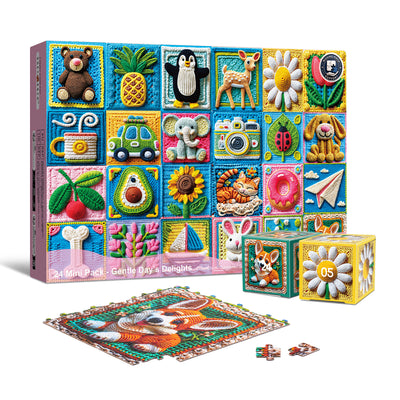 Gentle Day's Delights 2000-Piece Adult Puzzle, 24 Mini-Pack Advent Calendar