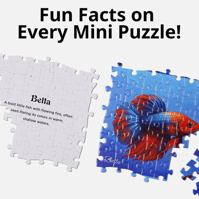 Fishes, 24 Mini Pack Kids Puzzles, 1000 Pieces Advert Puzzles, Family Game Nights, Finish Size 27.5 * 19.7 in