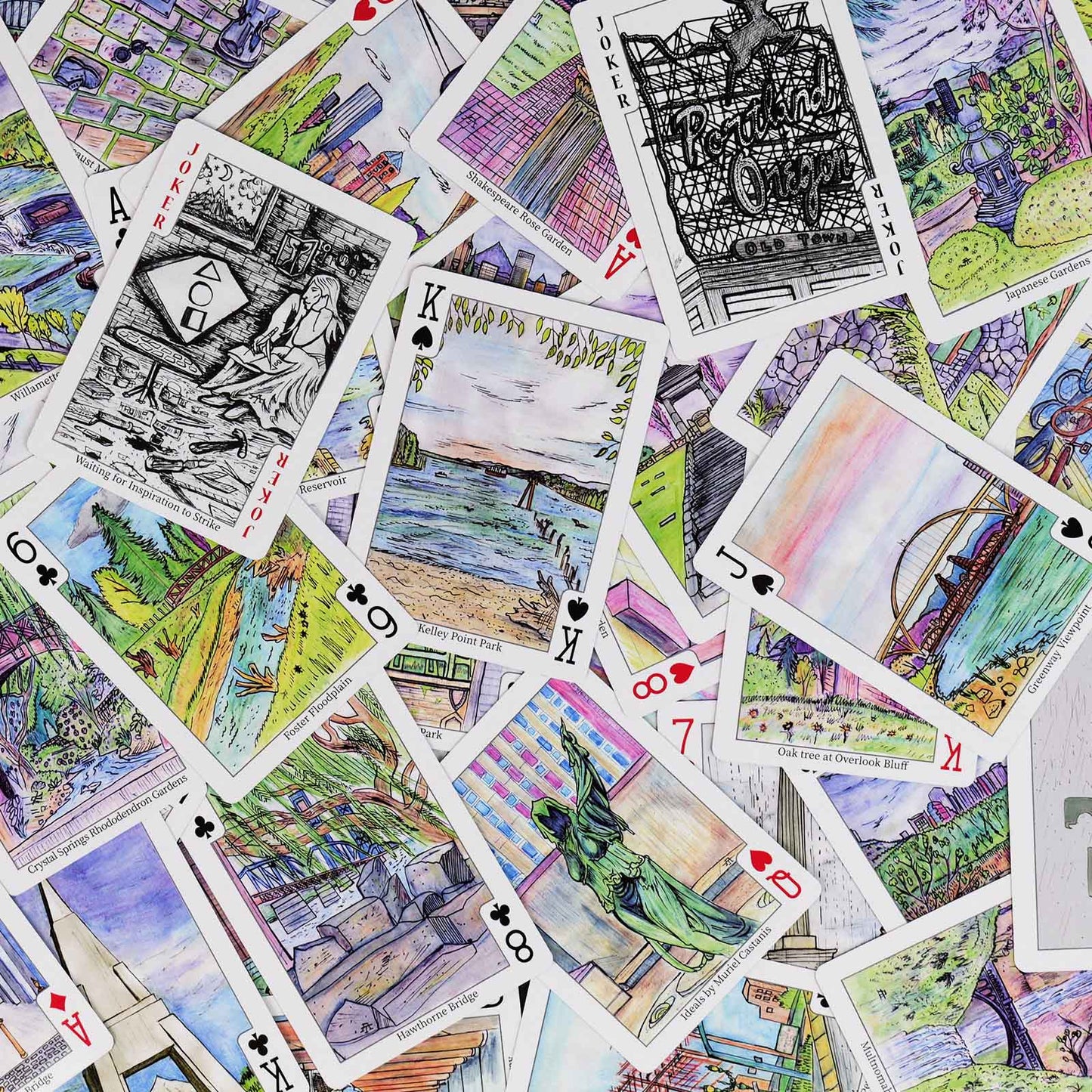 Secrets of Portland - Aaron Trotter Illustrated Playing Cards