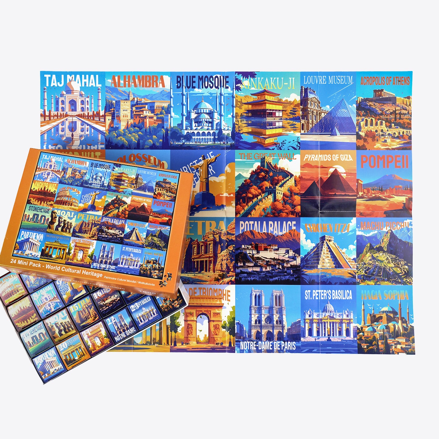 World Heritage, 24 Mini Pack Jigsaw Puzzles, 1000 Pieces