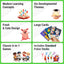 6 in 1 Educational Kids Card Games, Large Cards, Alphabet Memory Match, Slap Jack, Go Fish, Crazy Eights, War, Ghost Out (Formerly Old Maid)