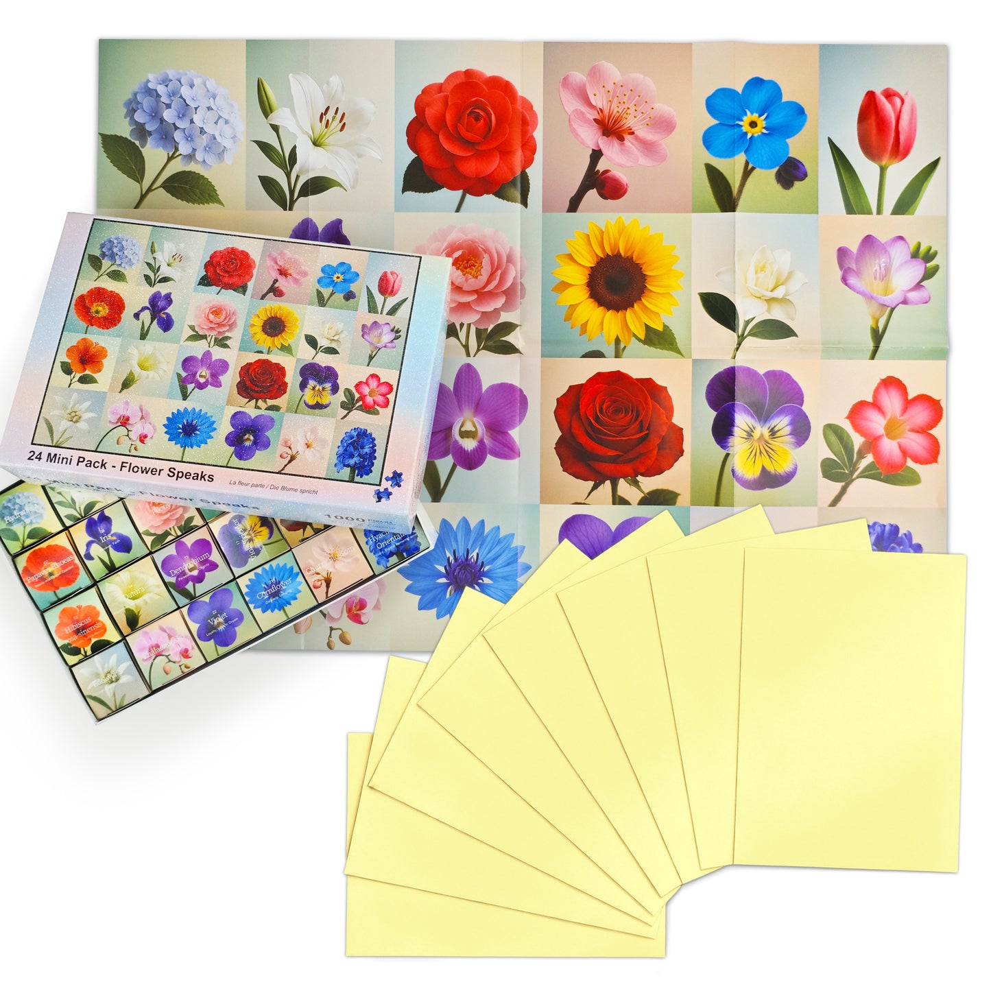 Flower Speaks, Glitter finish, 1000 Pieces, 24 Mini Packs