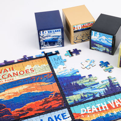 24 National Parks, 1000 Piece, 24 Mini Pack Jigsaw Puzzle, 27.5 x 19.7 inches, Daily Challenge Pack with Reference Poster