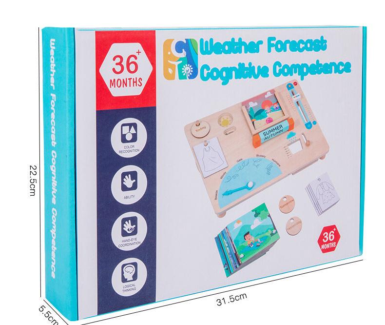 Weather Forecast Cognition Board, Educational Toy for Kids,Weather and Seasons Learning