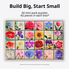 Flower Speaks, Glitter finish, 24 Mini Pack 1000 Pieces Puzzles