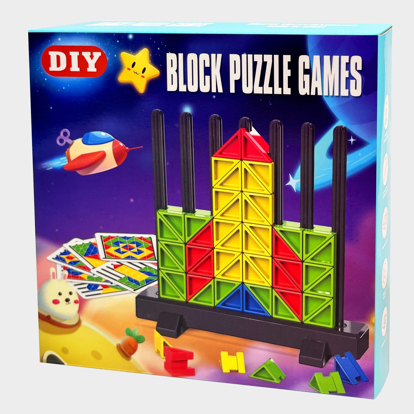 3D Triangle Building Blocks Puzzle Board Games