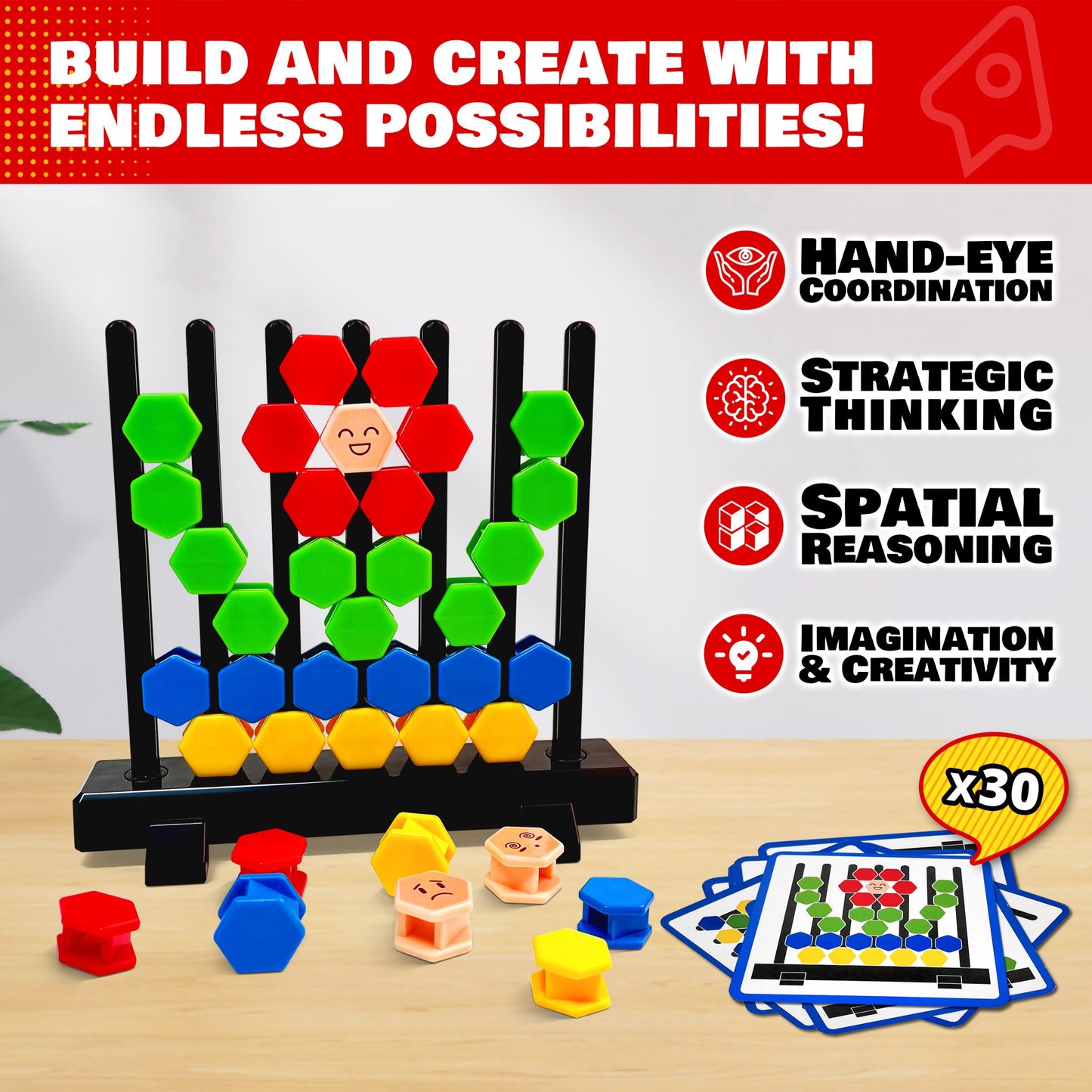 3D Hexagon Building Blocks Puzzle Board Games