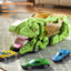 Dinosaur Swallowing Vehicle,Dinosaur Cars Transport Truck Carrier, Toy Cars Track Set Dinosaur Transporterransforms into Dino