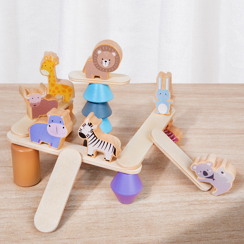 Animal Balancing Stacking Toy,Challenging Banlance Game - Develop Concentration Coordination Problemsoving Skills for Kids Ages 3 Years Up