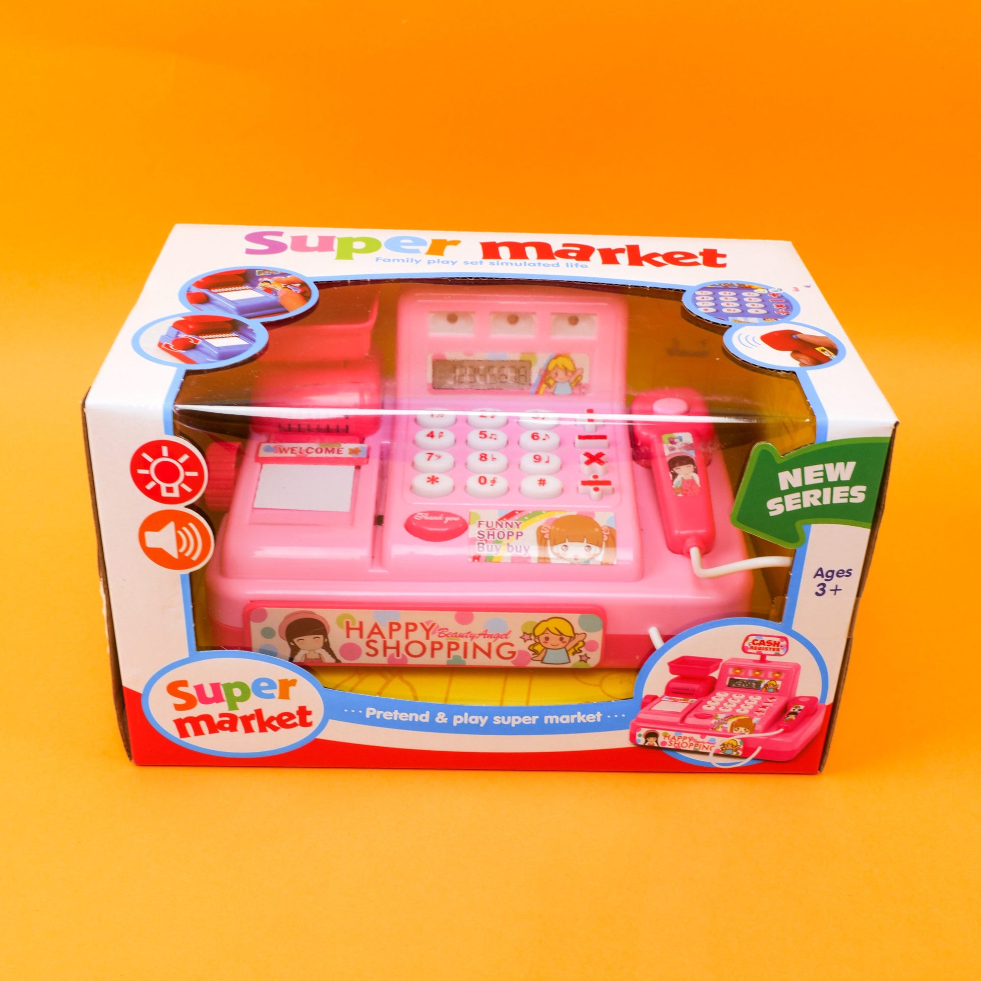 Cashier Toy Cash Register Playset  Pretend Play Set for Kids