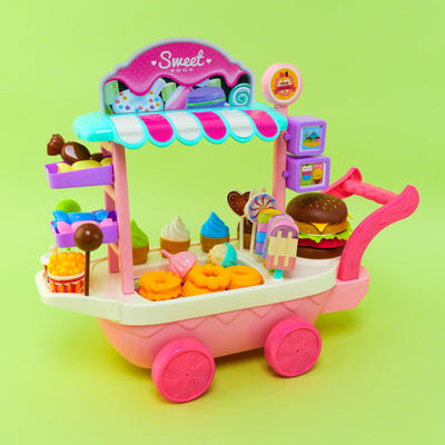 Dessert Shop Ice Cream and Burgers Pretend Toy Food Set