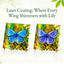 Butterfly Symphony, 24 Mini Pack 1000 Pieces Jigsaw Puzzles with Laser Iridescent Finish, 8 Puzzle Stickers, Finished Size 27.5 * 19.7 in