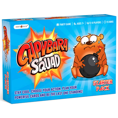 Capybara Squad: Starter Pack, Chill & Hilarious Card Games, Ages 6+, 2-6 Players, 2min Rules,