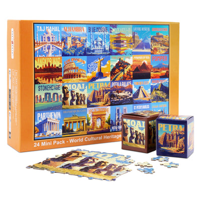 World Heritage, 24 Mini Pack Jigsaw Puzzles, 1000 Pieces